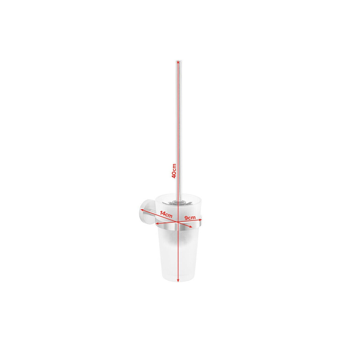 tesa® Nooblesse Toilettenbürste, Edelstahloptik, inkl. Klebelösung