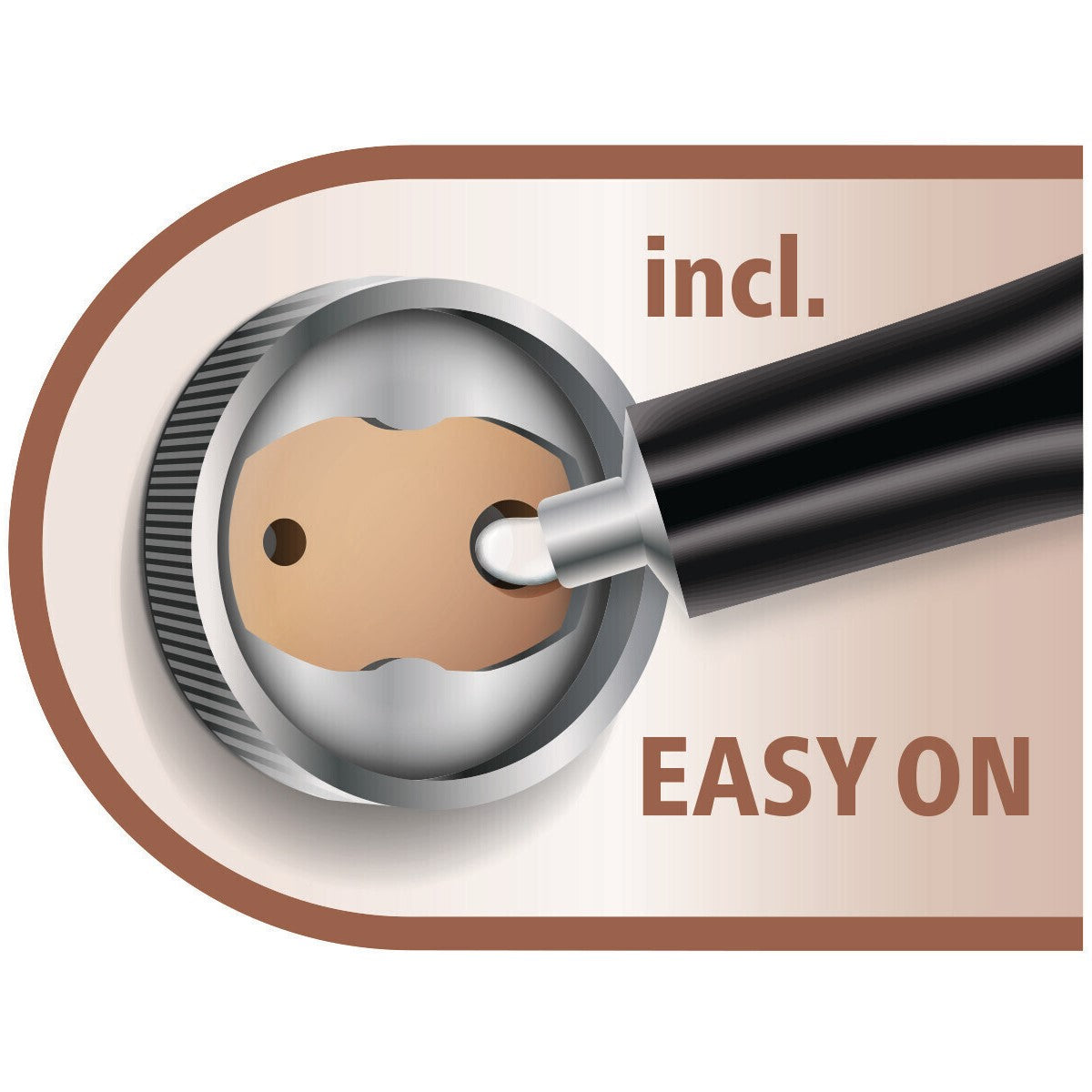 tesa® Nooblesse Handtuchring, Edelstahloptik, inkl. Klebelösung