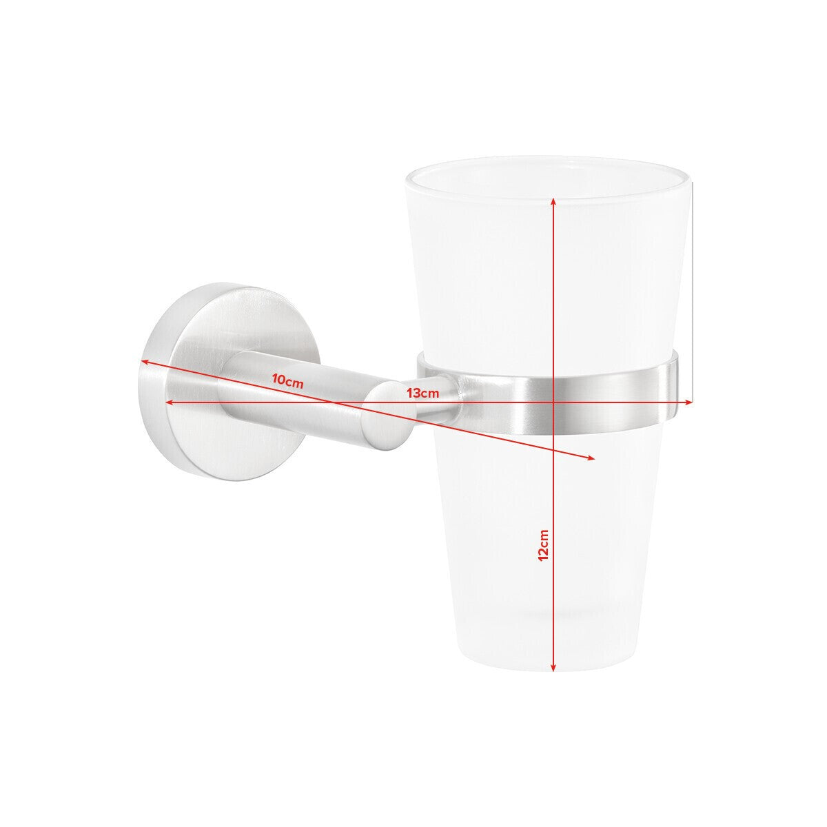 tesa® Nooblesse Zahnbürstenhalter, schickes Design, inkl. Klebelösung