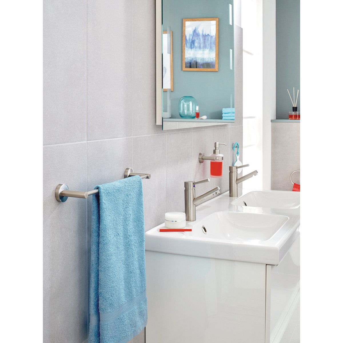 tesa® Nooblesse Zahnbürstenhalter, schickes Design, inkl. Klebelösung