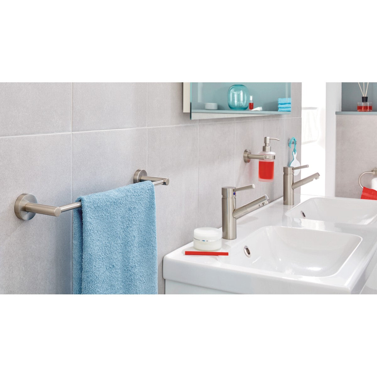 tesa® Nooblesse Zahnbürstenhalter, schickes Design, inkl. Klebelösung