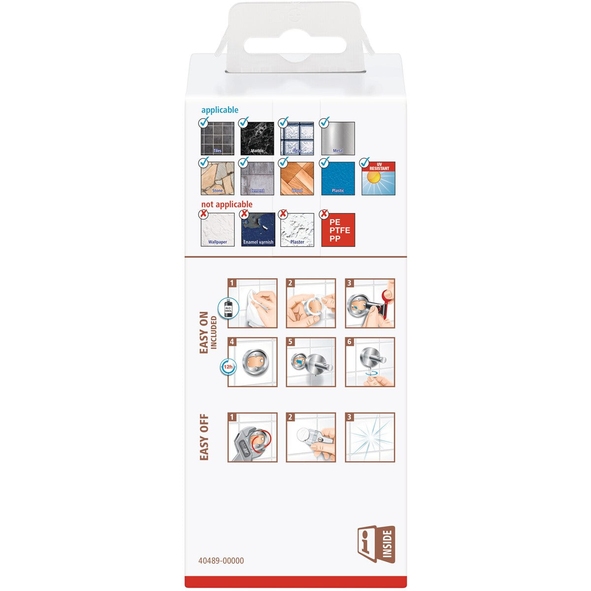 tesa® Nooblesse Ersatzrollenhalter, Edelstahloptik, inkl. Klebelösung