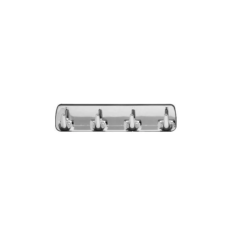 WENKO Hakenleiste chrom 4st Hakenleiste Kleben 25,00mm Innen Art. 4408020100