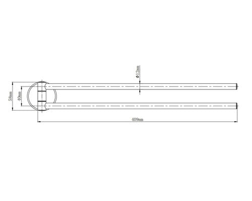 Lenz Flame Handtuchhalter schwenkbar chrom Art. 4905302