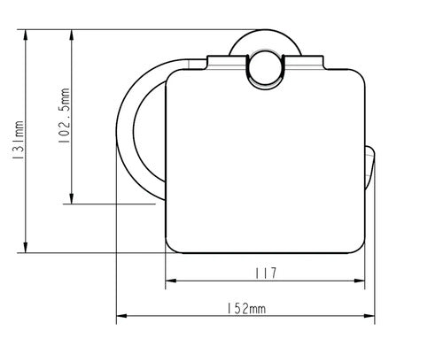 Lenz Pisa Toilettenpapierhalter mit Deckel chrom Art. 5113702