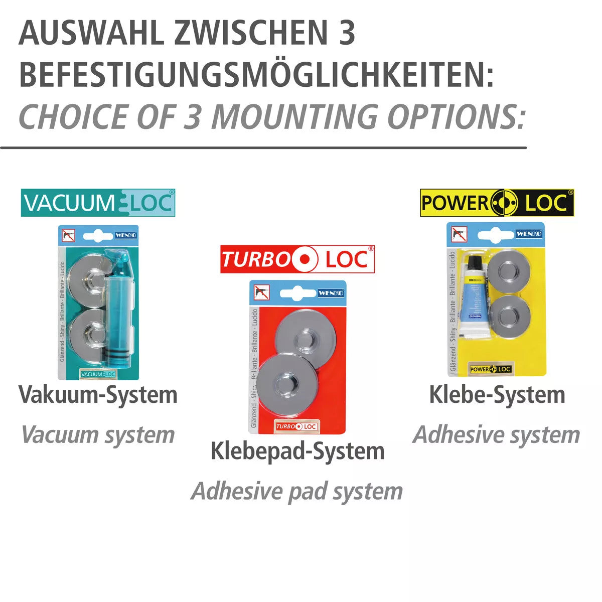 WENKO Classic WC Garnitur Klo Bürsten Halter Art. 22799100