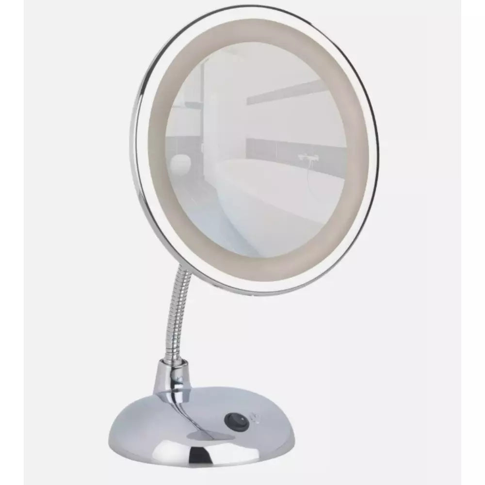 WENKO LED STYLE Kosmetik Spiegel Schmink 3 Vergrößerung Fach Beleuchtung Chrom Art. 3656440100
