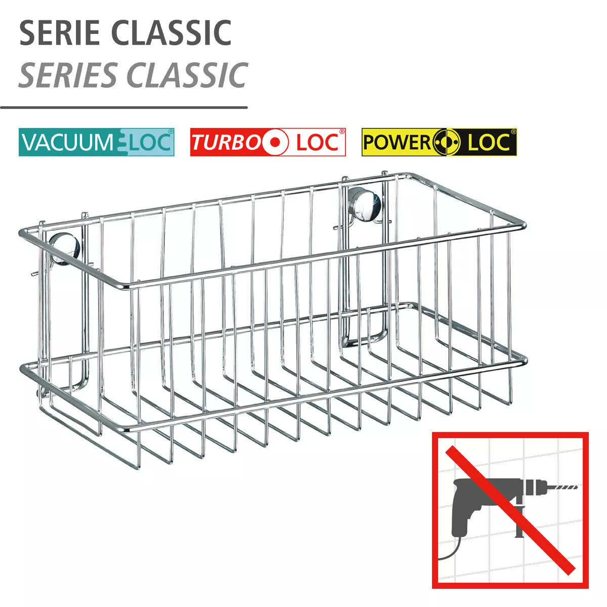 WENKO CLASSIC Wandablage Korb Art. 21430100