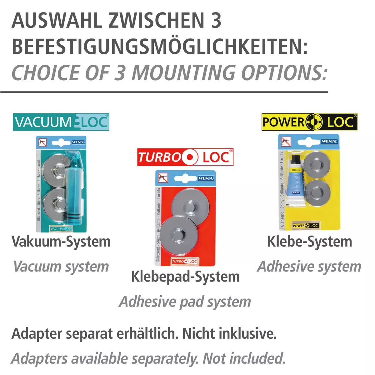 WENKO Eck Regal 2 Etagen Schraub- und Haftbefestigung Art. 20640100