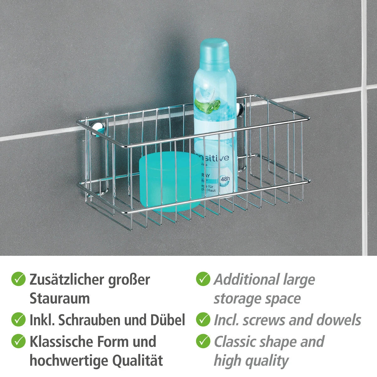 WENKO CLASSIC Wandablage Korb Art. 21430100