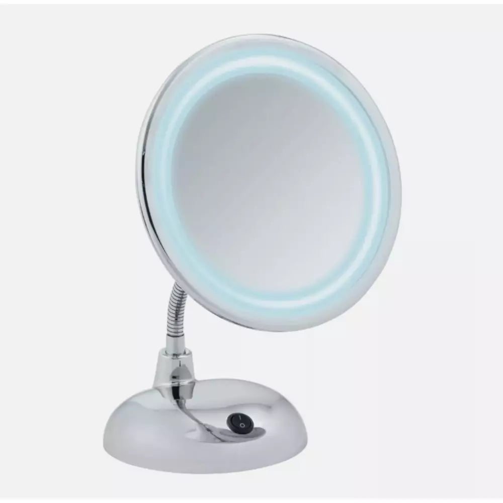 WENKO LED STYLE Kosmetik Spiegel Schmink 3 Vergrößerung Fach Beleuchtung Chrom Art. 3656440100