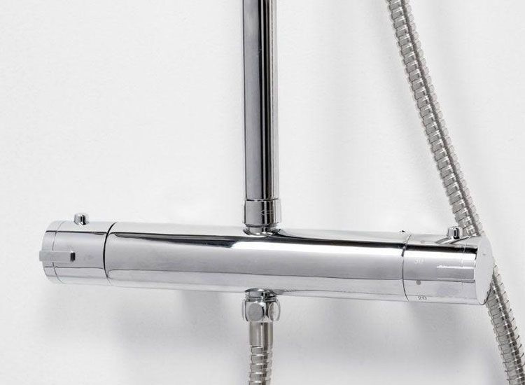 Saniscape Mono Duschsystem - Regendusche ø 20 cm - Inklusive Thermostatarmatur