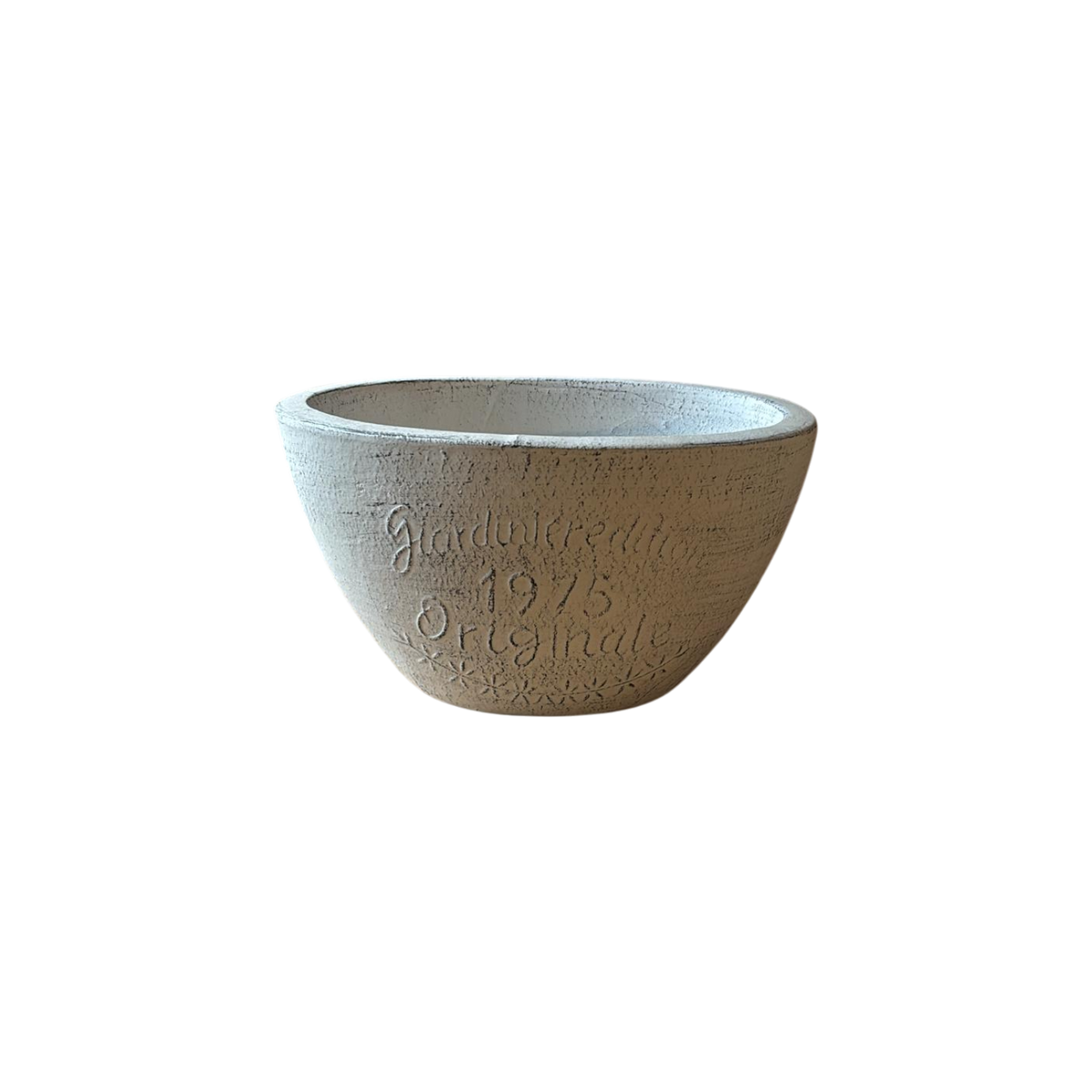 Pflanzgefäß Terracotta Einzelstück 1975 Originale Pflanzschale weiß Massivo 18x21x31 cm mit Wasserablauf
