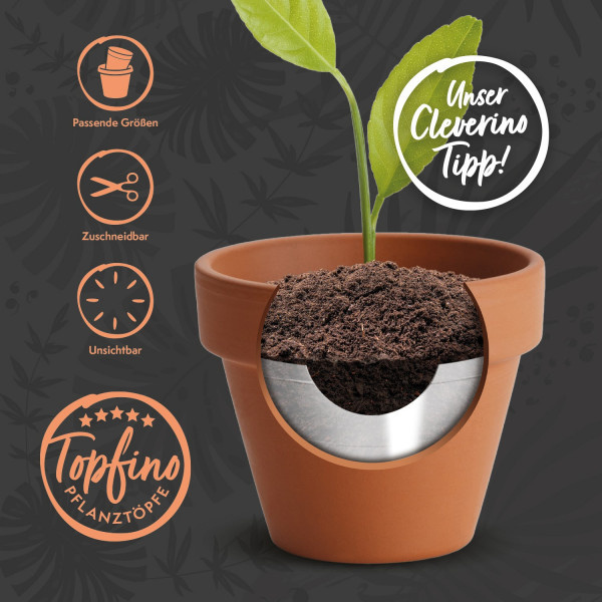 Pflanzeinsatz wasserdicht, Topfeinsatz für Blumentopf, Pflanzeinsatz transparent, verschiedene Größen