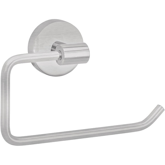 tesa® Nooblesse Toilettenpapierhalter ohne Deckel, Edelstahloptik, inkl. Klebelösung