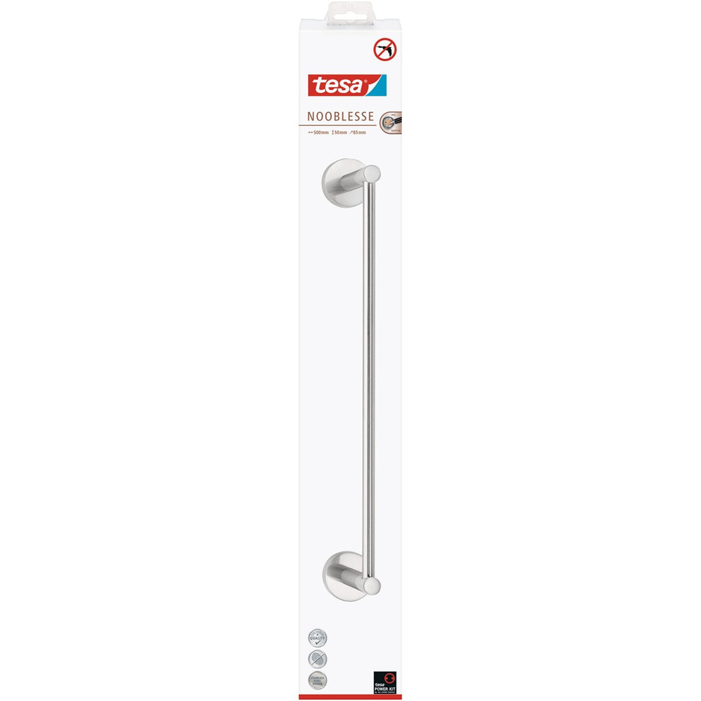tesa® Nooblesse Handtuchring, Edelstahloptik, inkl. Klebelösung
