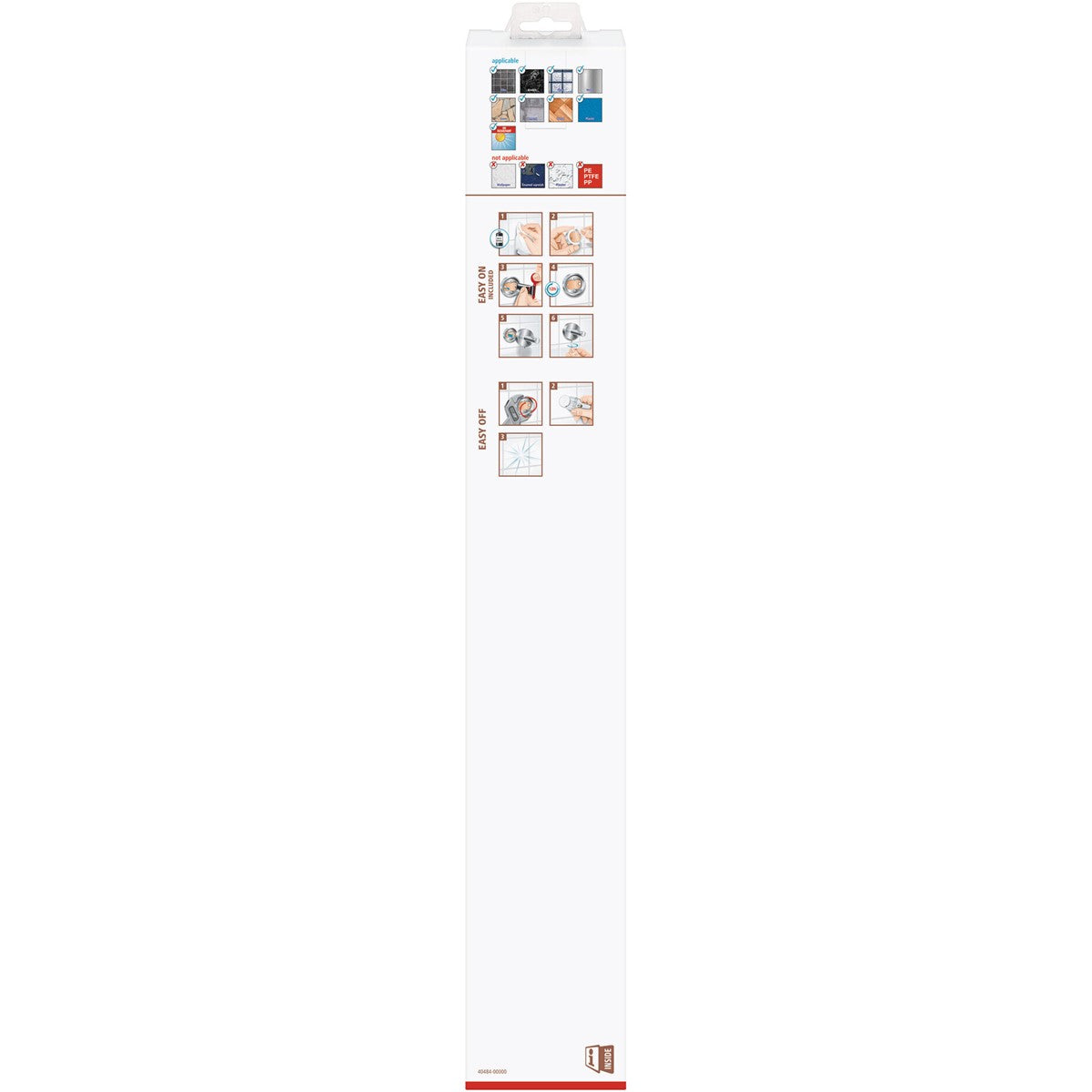 tesa® Nooblesse Handtuchhalter 45cm, Edelstahloptik, inkl. Klebelösung