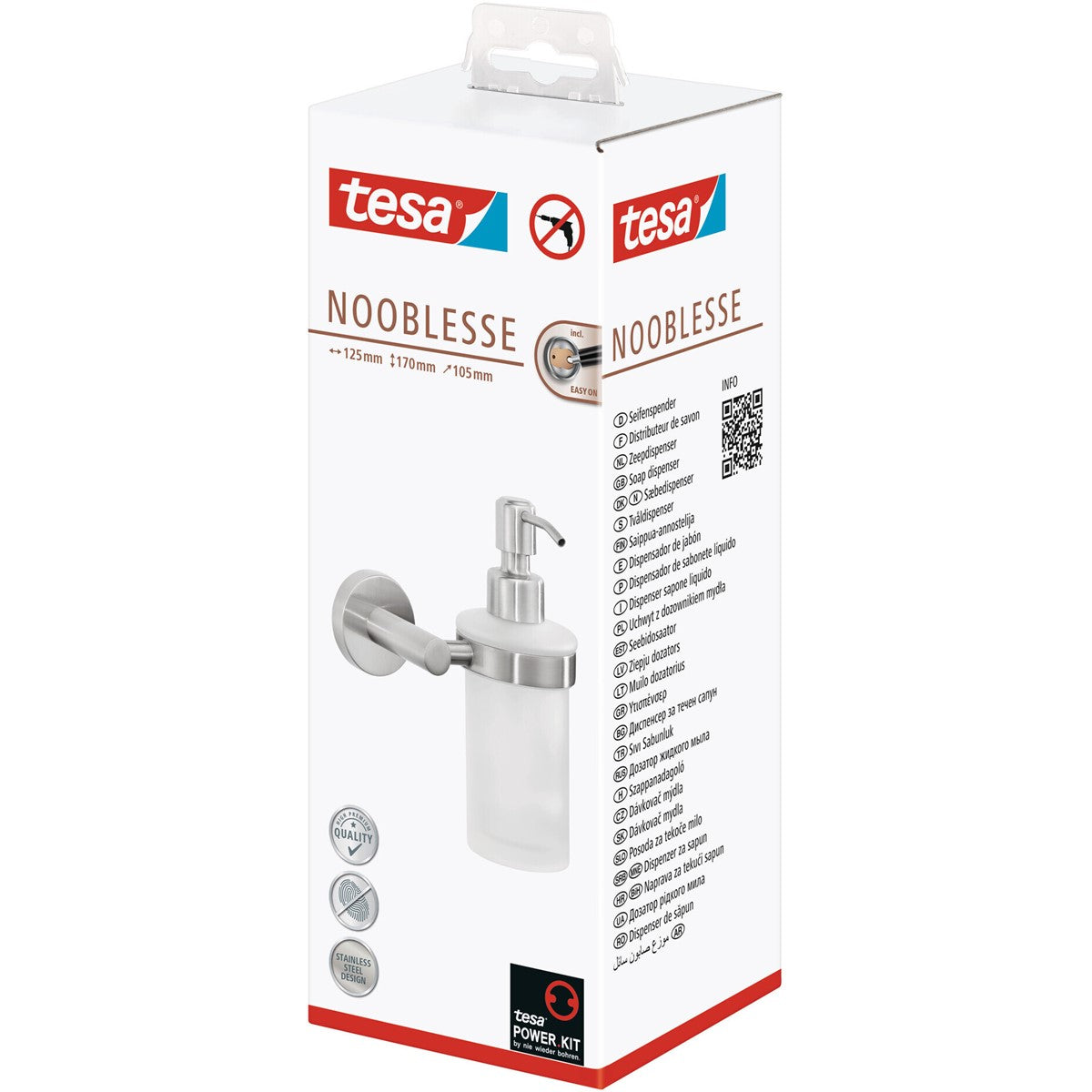 tesa® Nooblesse Seifenspender, inkl. Klebelösung