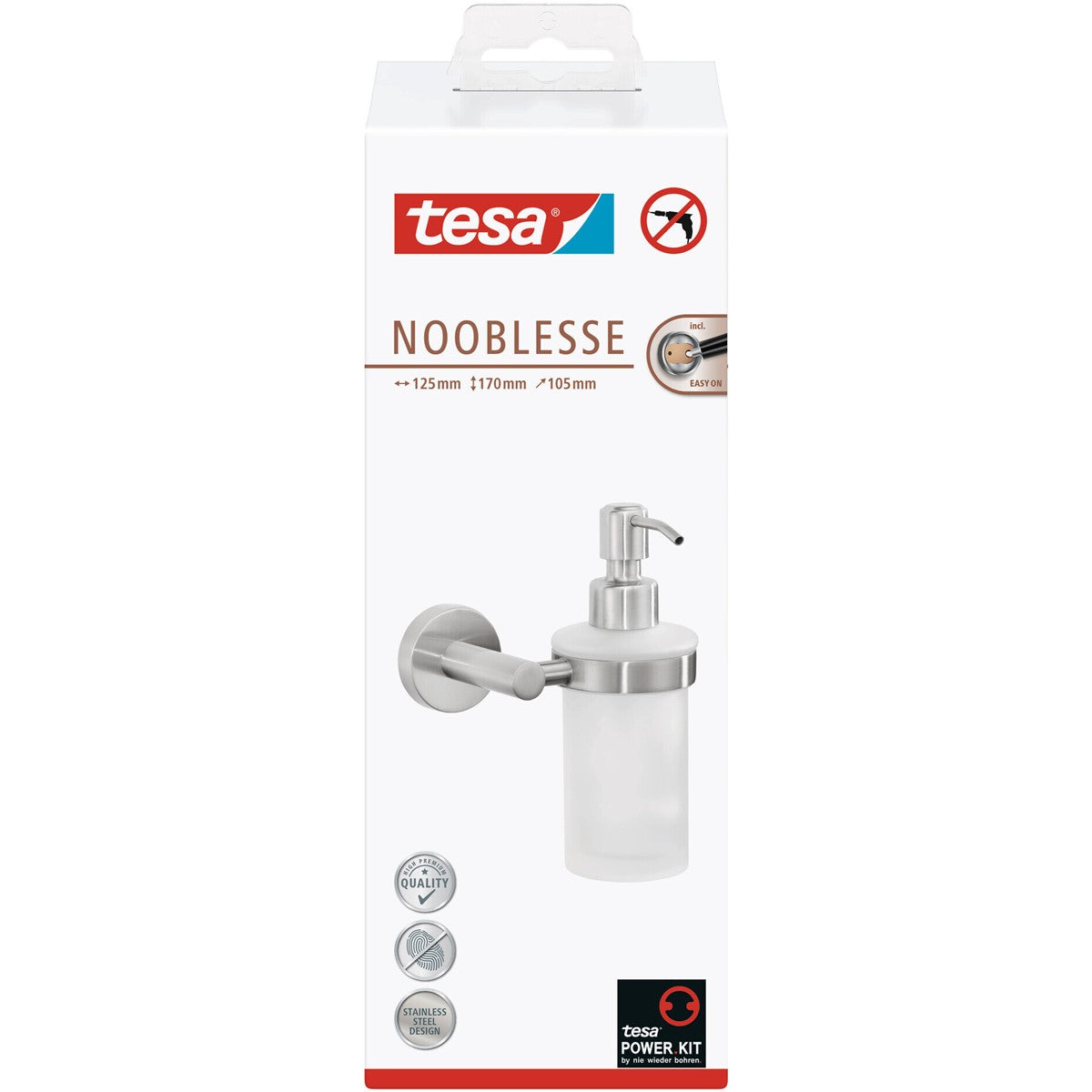 tesa® Nooblesse Seifenspender, inkl. Klebelösung