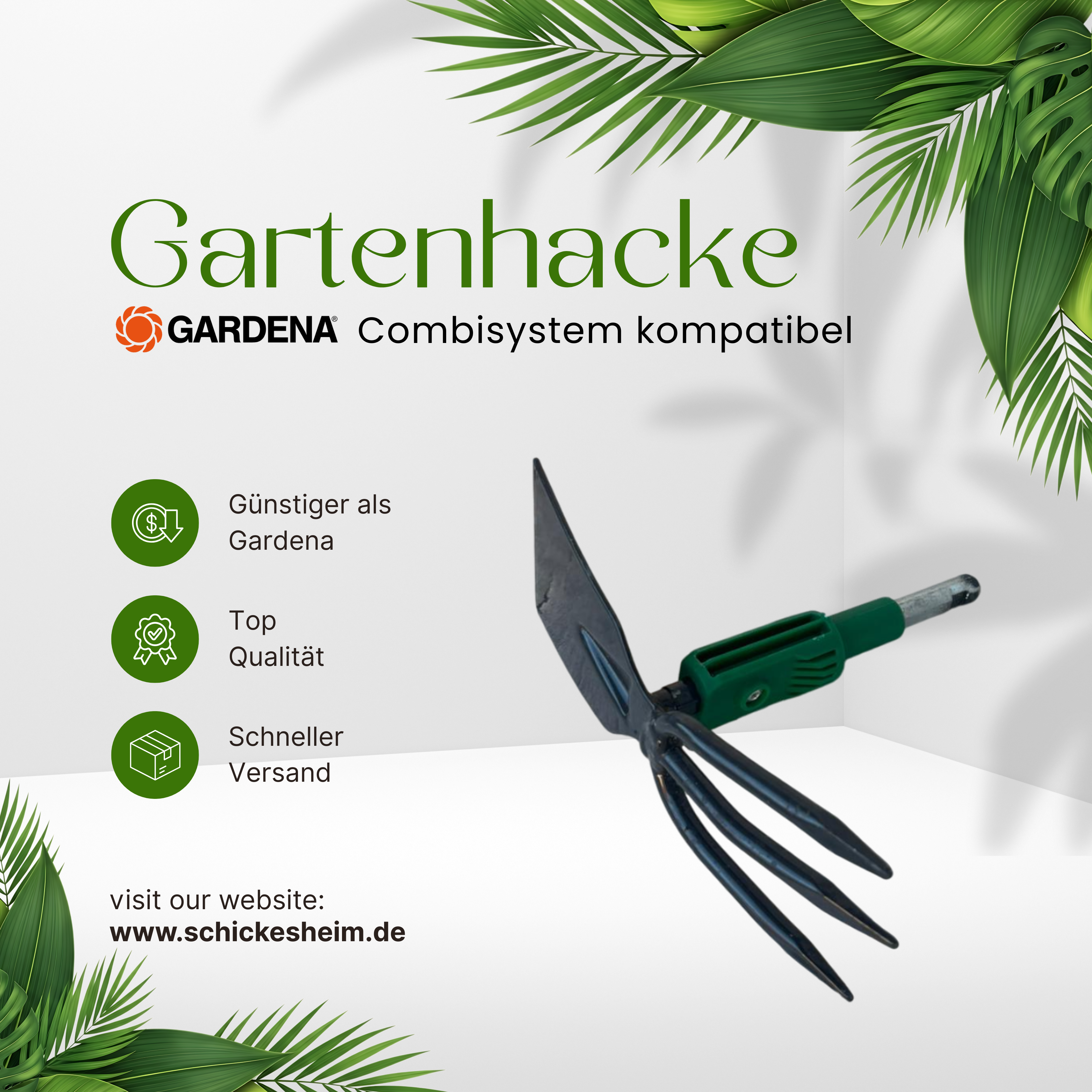 Gartenhacke Gardena Alternative günstig für Gartenarbeit