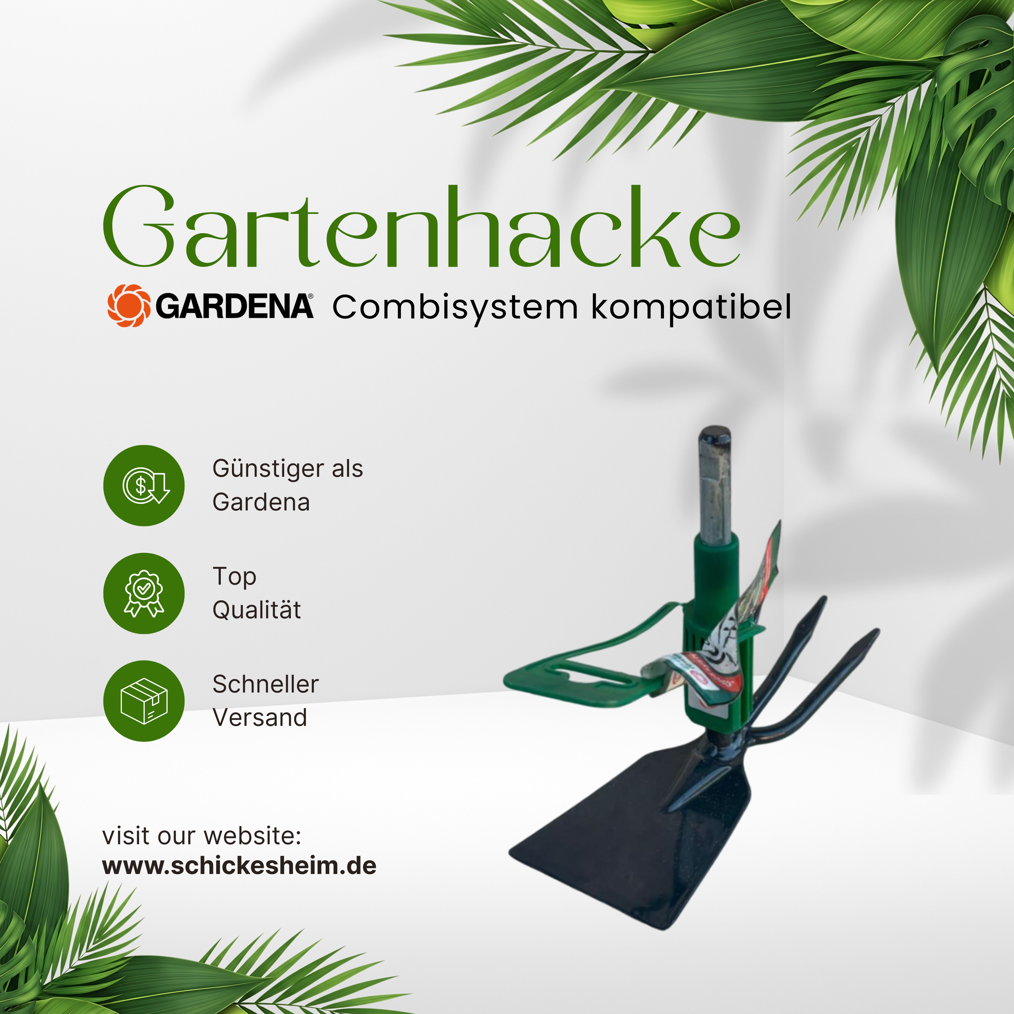 Gartenhacke kompatibel mit Gardena Kombisystem – preiswert