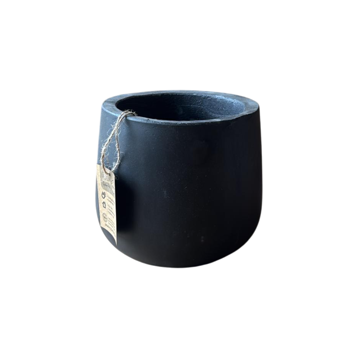 Einzelstück Betontopf Schwarz 14,50 x 14 cm
