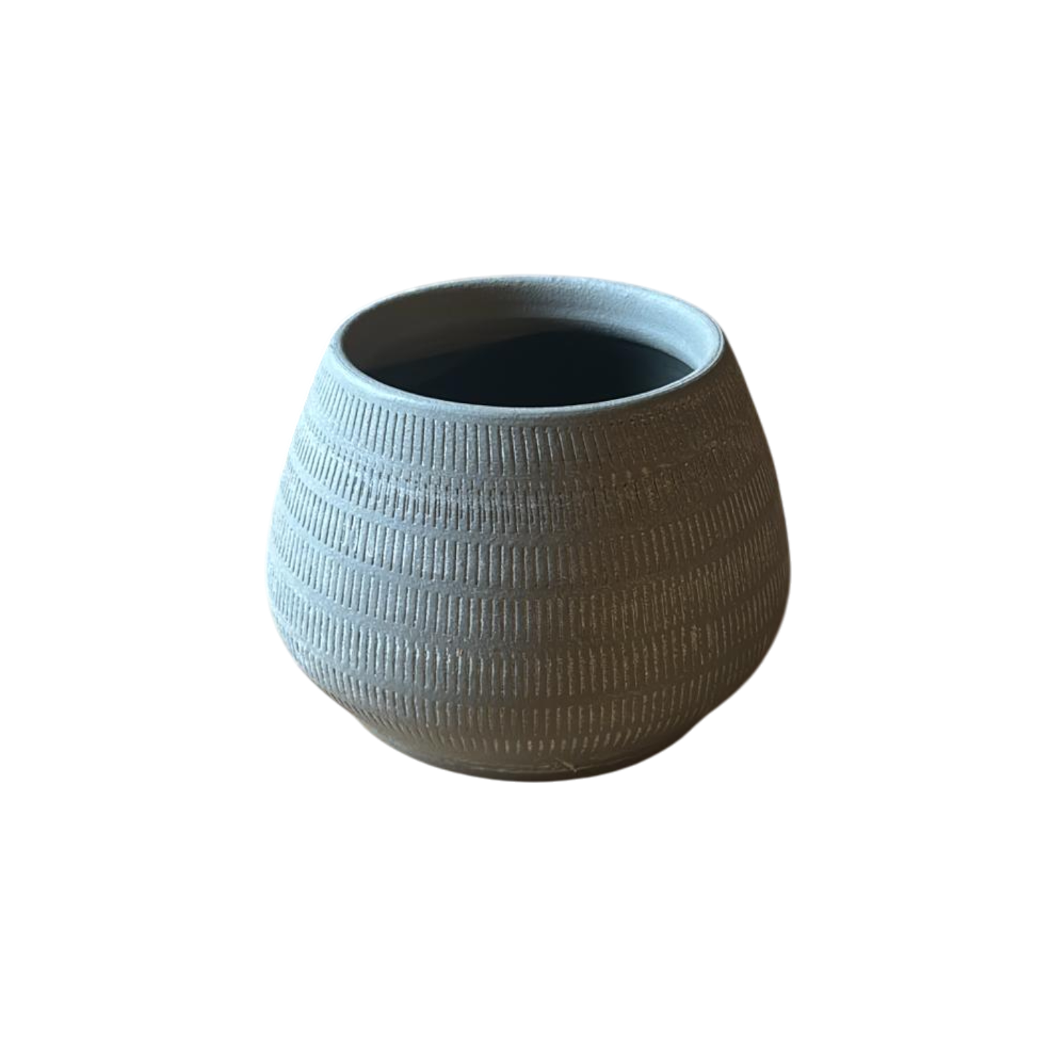 Topf Bonsei Hell Streifen 14 x 13 cm