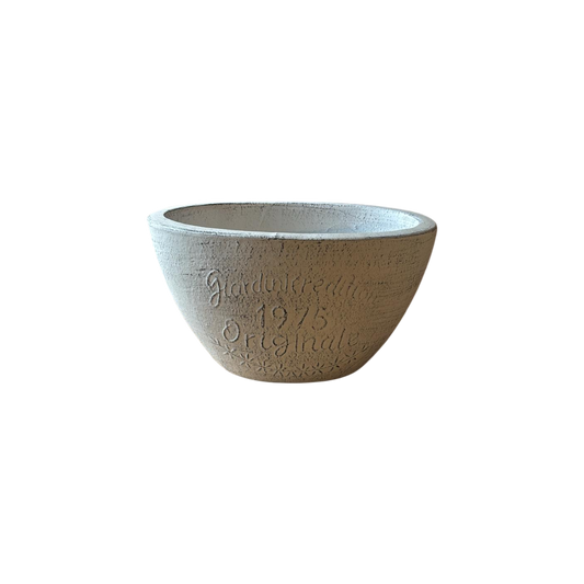 Pflanzgefäß Terracotta Einzelstück 1975 Originale Pflanzschale weiß Massivo 18x21x31 cm mit Wasserablauf