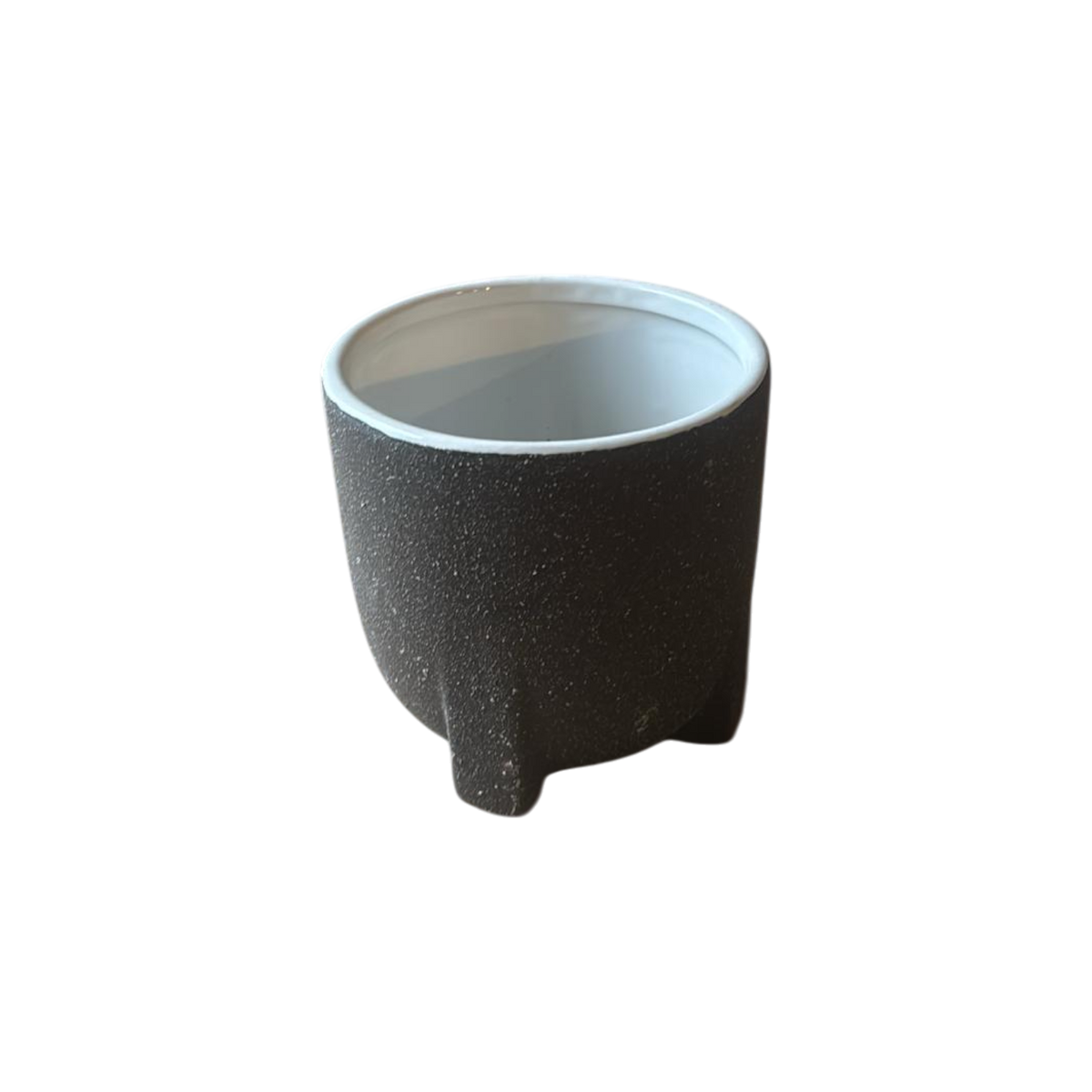 Einzelstück Grau Pulver mit Stelzen 13 x 13 cm