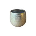 Einzelstück Gold Weiß Gestreift 10 x 10 cm