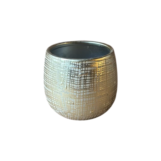 Einzelstück Gold Weiß Gestreift 10 x 10 cm