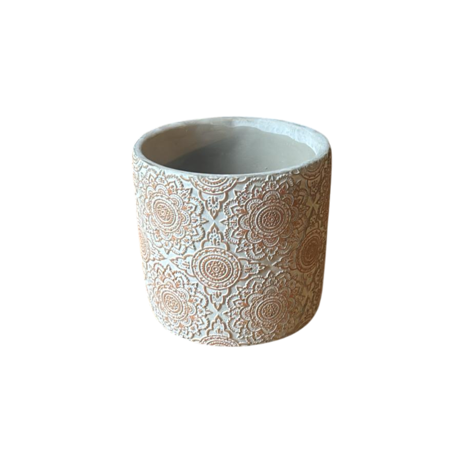 Einzelstück Sonne Weiß Orange 13 x 13 cm