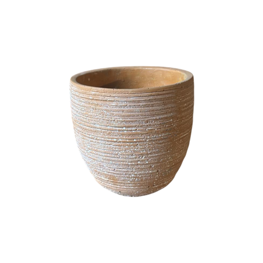Einzelstück Orange Weiß gestreift 15 x 15 cm