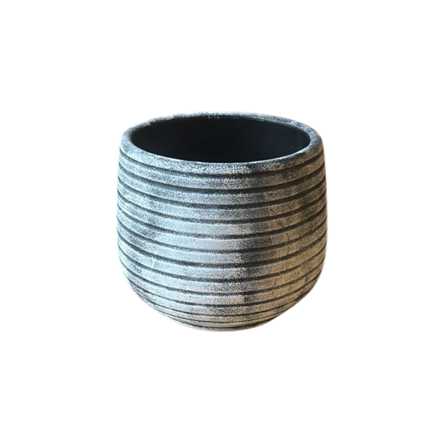Einzelstück Ringe schwarz weiß 18 x 18 cm