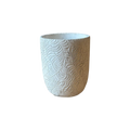 Einzelstück Vase Farn Weiß 18 x 14 cm
